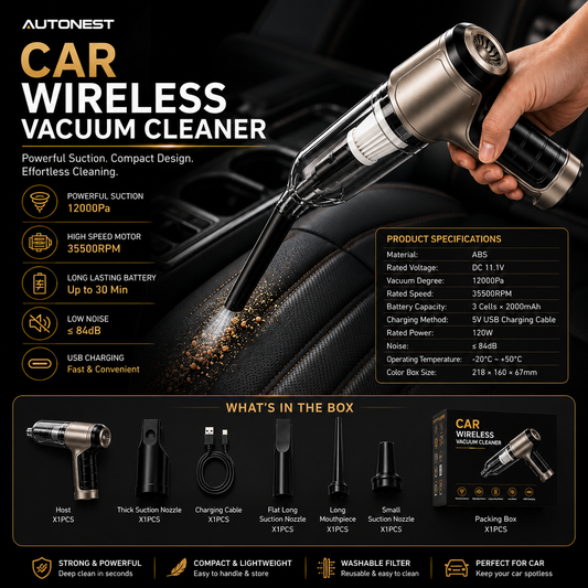 Wireless Car Vacuum Cleaner