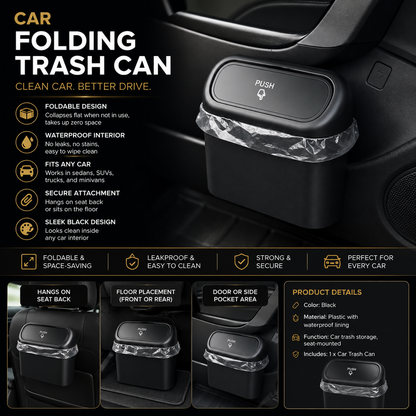 Car Trash Can Folding - Storage