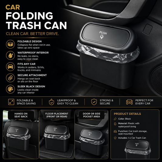 Car Trash Can Folding - Storage