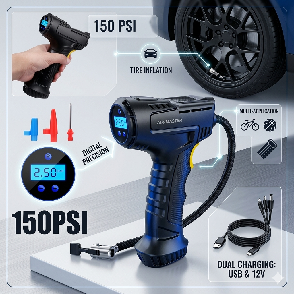 Car Tyre Inflator Cordless 12V r